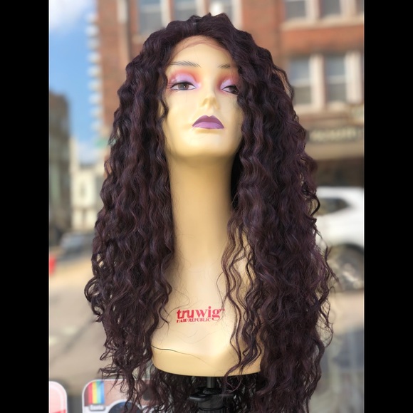 Long Red Wine Curly 5X5Freepart soft Lace … - Picture 8 of 8